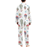 Hot air balloon pattern Men's Long Pajama Set