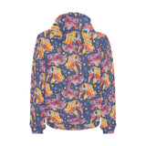 Goldfish Pattern Print Design 05 Men's Padded Hooded Jacket