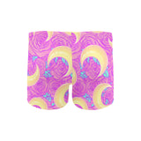 Moon pink rose background Men's Swimming Trunks