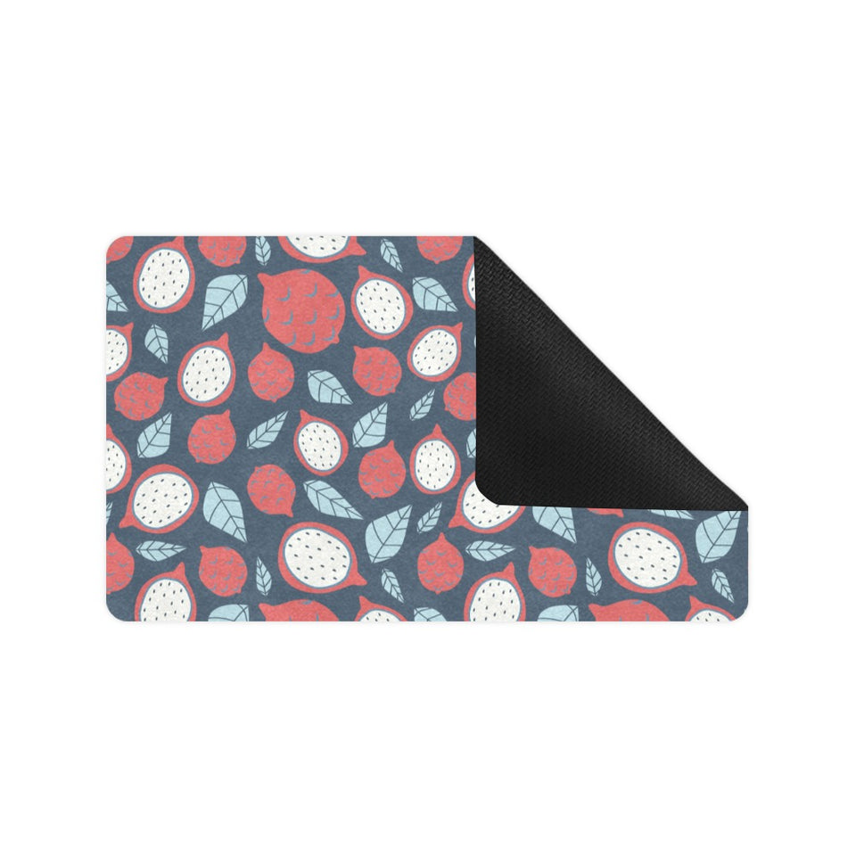 dragon fruits dark blue background Doormat