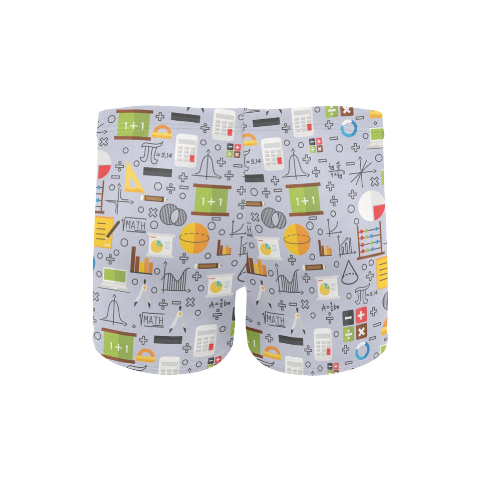 Math Pattern Print Design 04 Men's Swimming Trunks