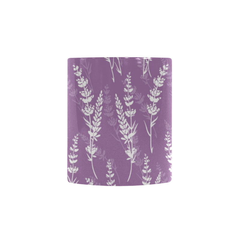 Lavender flowers purple pattern Morphing Mug Heat Changing Mug
