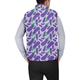 Eggplant Pattern Print Design 03 Men's Padded Vest