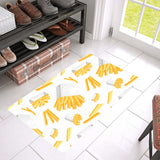 French fries white paper box pattern Doormat