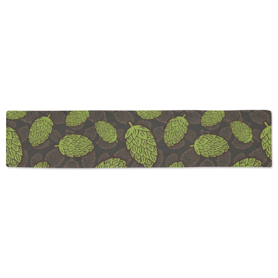 Hop pattern black background Table Runner