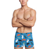 Colorful rhino pattern Men's Swimming Trunks