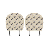 Cute Siberian Husky Car Headrest Cover