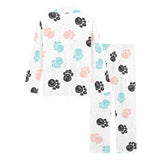 Dog Paws Pattern Print Design 04 Women's Long Pajama Set