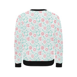 Clock time pattern blackground Men's Crew Neck Sweatshirt