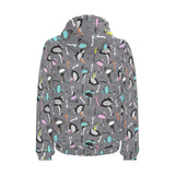 Ostrich Pattern Print Design 01 Men's Padded Hooded Jacket