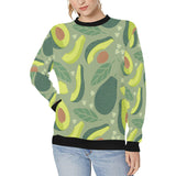 Avocado pattern Women's Crew Neck Sweatshirt