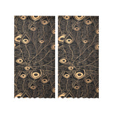 Gold peacock feather pattern Gauze Curtain