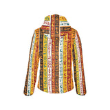 Egypt Hieroglyphics Pattern Print Design 01 Women's Padded Hooded Jacket