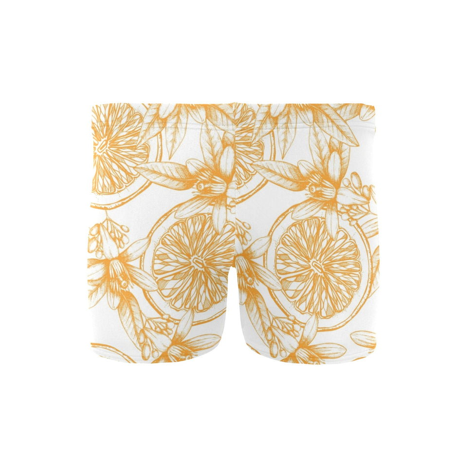 hand drawn orange fruit pattern Men's Swimming Trunks