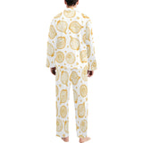hand drawn onion pattern Men's Long Pajama Set