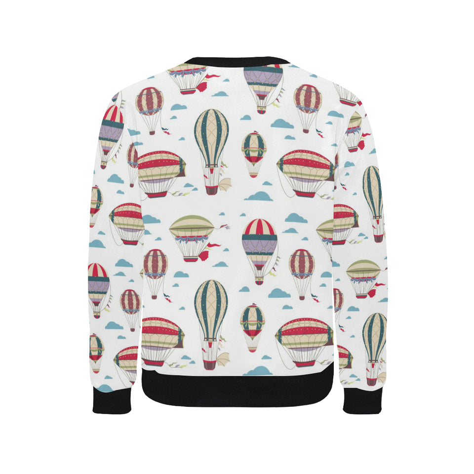 Hot air balloon pattern Men's Crew Neck Sweatshirt