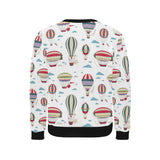Hot air balloon pattern Men's Crew Neck Sweatshirt