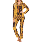 Egypt Hieroglyphics Pattern Print Design 05 Women's Long Pajama Set