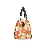 Orange yellow orchid flower pattern background Travel Bag