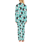 Hedgehog Pattern Print Design 03 Women's Long Pajama Set