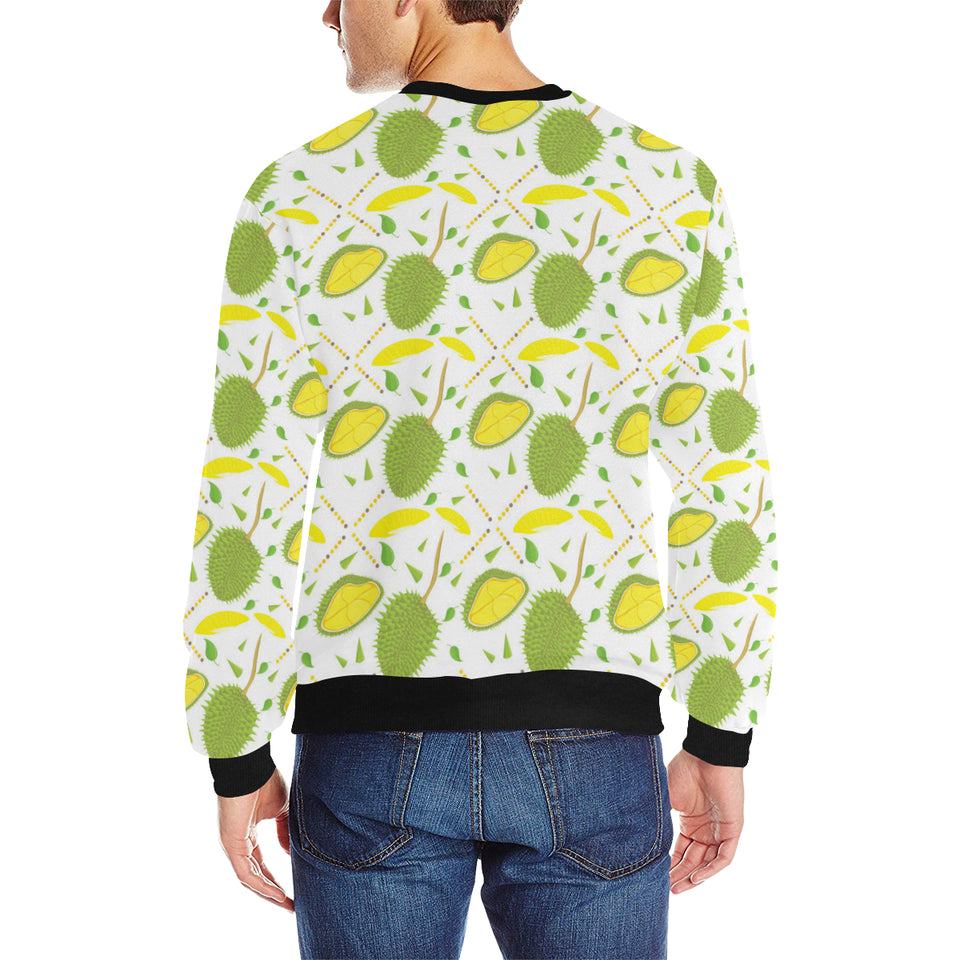 Durian pattern background Men's Crew Neck Sweatshirt