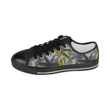 Hand drawn dragonfly pattern Kids' Boys' Girls' Low Top Canvas Shoes Black