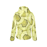Sliced kiwi pattern Women's Padded Hooded Jacket