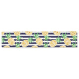 Pineapples pattern striped background Table Runner