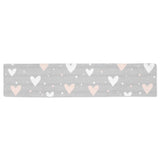 Heart pattern gray background Table Runner