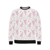 Hand drawn ice cream pattern Men's Crew Neck Sweatshirt