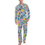 Colorful mushroom design pattern Men's Long Pajama Set