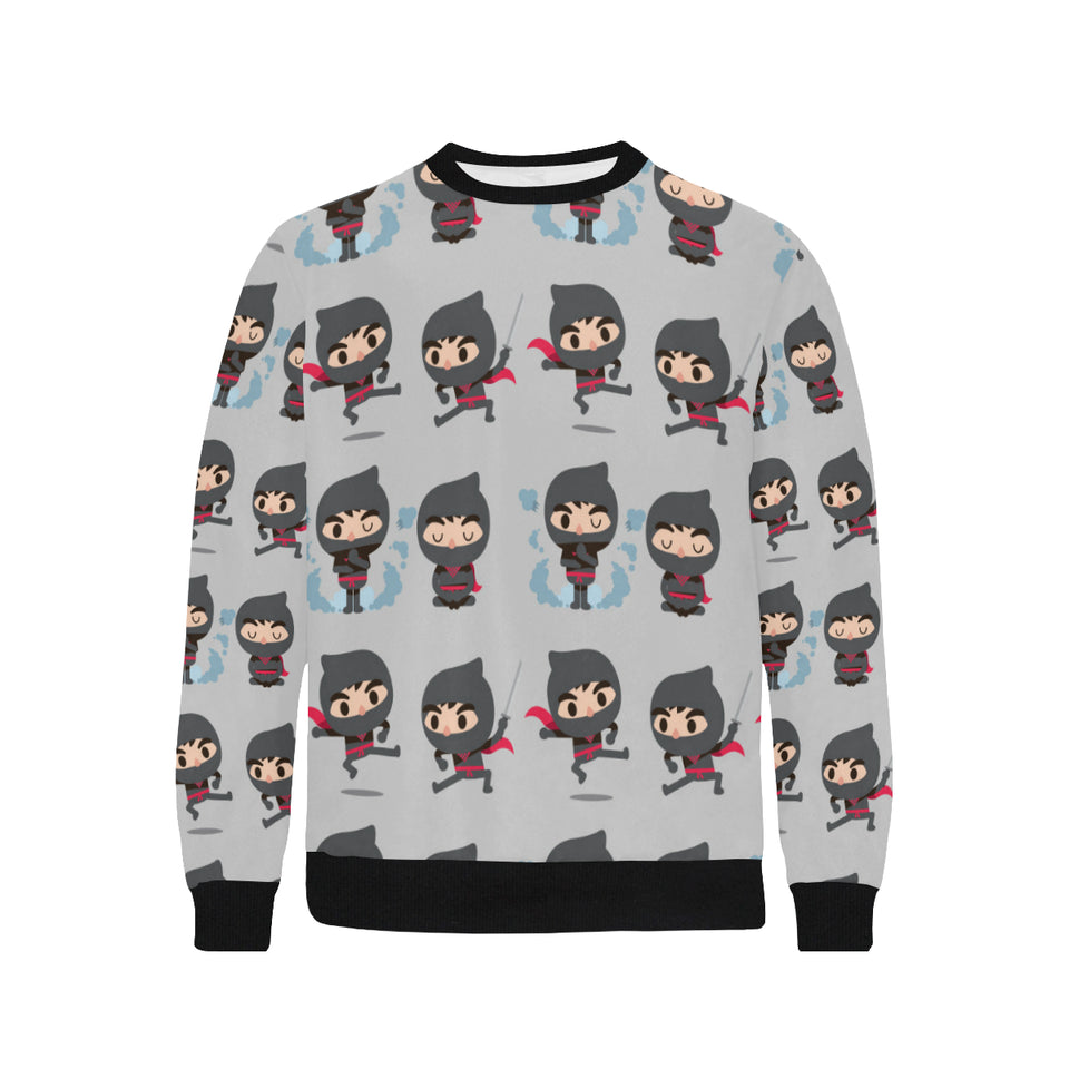 Cute ninja pattern Men's Crew Neck Sweatshirt
