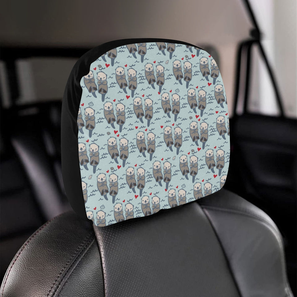 Lovely Sea Otter Pattern Car Headrest Cover