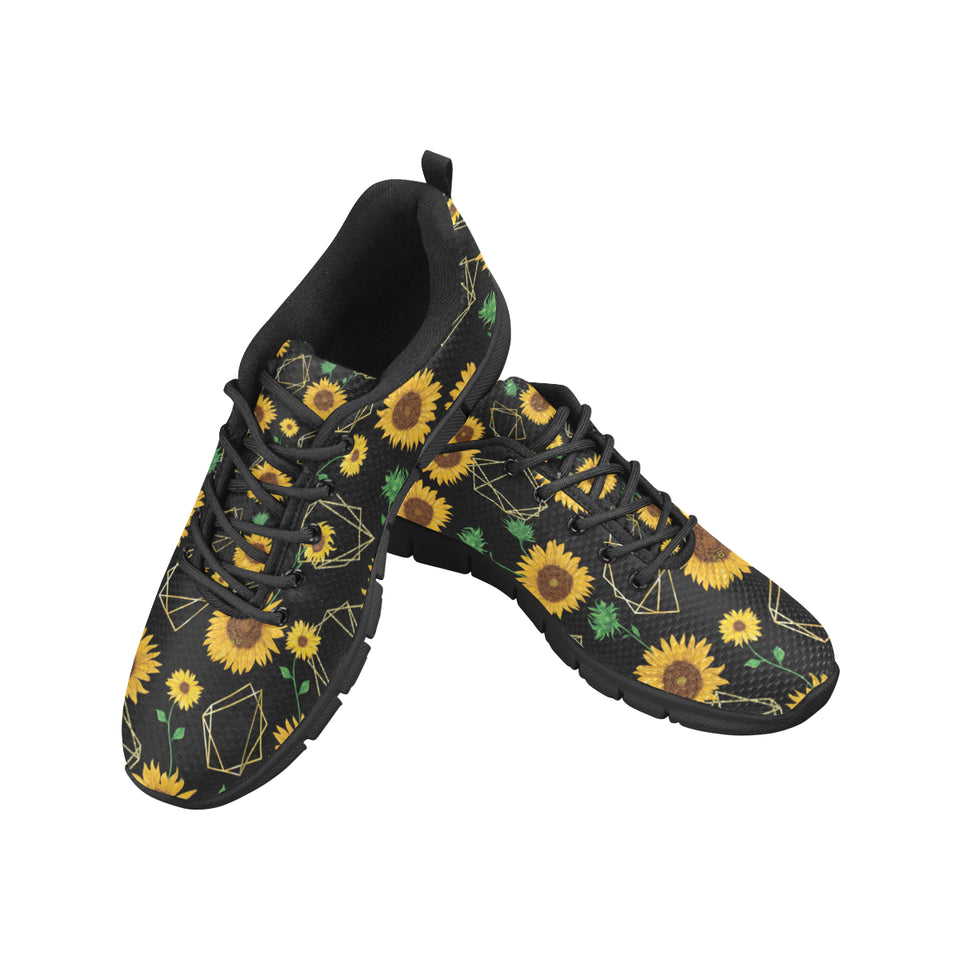 sunflower golden polygonal shapes Women's Sneaker Shoes
