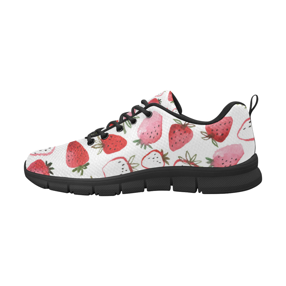 watercolor hand drawn beautiful strawberry pattern Women's Sneaker Shoes