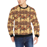 Camel polynesian tribal design pattern Men's Crew Neck Sweatshirt