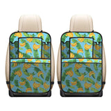 banana leaves banana design pattern Car Seat Back Organizer