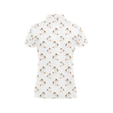 Jack Russel Pattern Print Design 05 Women's All Over Print Polo Shirt