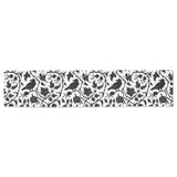 Crow dark floral pattern Table Runner