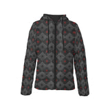 Casino Cards Suits Pattern Print Design 05 Women's Padded Hooded Jacket