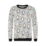 Cute Penguin christmas pattern Women's Crew Neck Sweatshirt