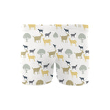 Silhouettes of goat and tree pattern Men's Swimming Trunks