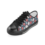 dragon fruits dark blue background Kids' Boys' Girls' Low Top Canvas Shoes Black