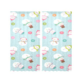 Cute snowman snowflake pattern Gauze Curtain
