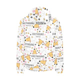 Greyhound Pattern Print Design 03 Men's Padded Hooded Jacket