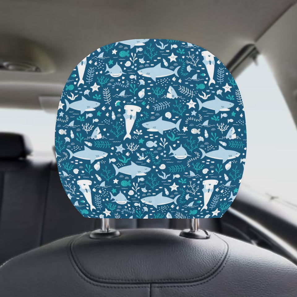 Cute shark pattern Car Headrest Cover