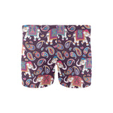 Elephant indian style ornament pattern Men's Swimming Trunks