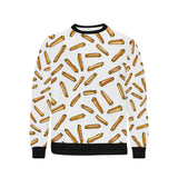 French fries potato pattern Men's Crew Neck Sweatshirt