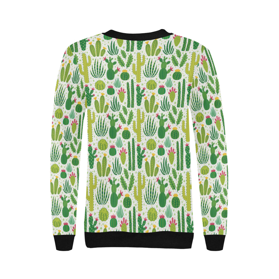 Cactus pattern copy Women's Crew Neck Sweatshirt
