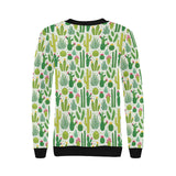 Cactus pattern copy Women's Crew Neck Sweatshirt